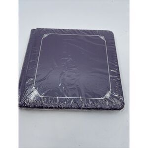 EE NEW Creative Memories 7 x 7 ~ PURPLE PLUM ALBUM ~ 12 White Pages Silver Foil